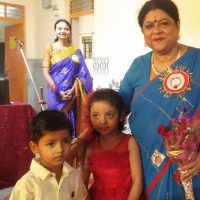 Principal, and students celebrating Mother’s Day at New Era Public School Patna
