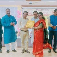 Principal being honored with an award, New Era Public School, Patna, 2025