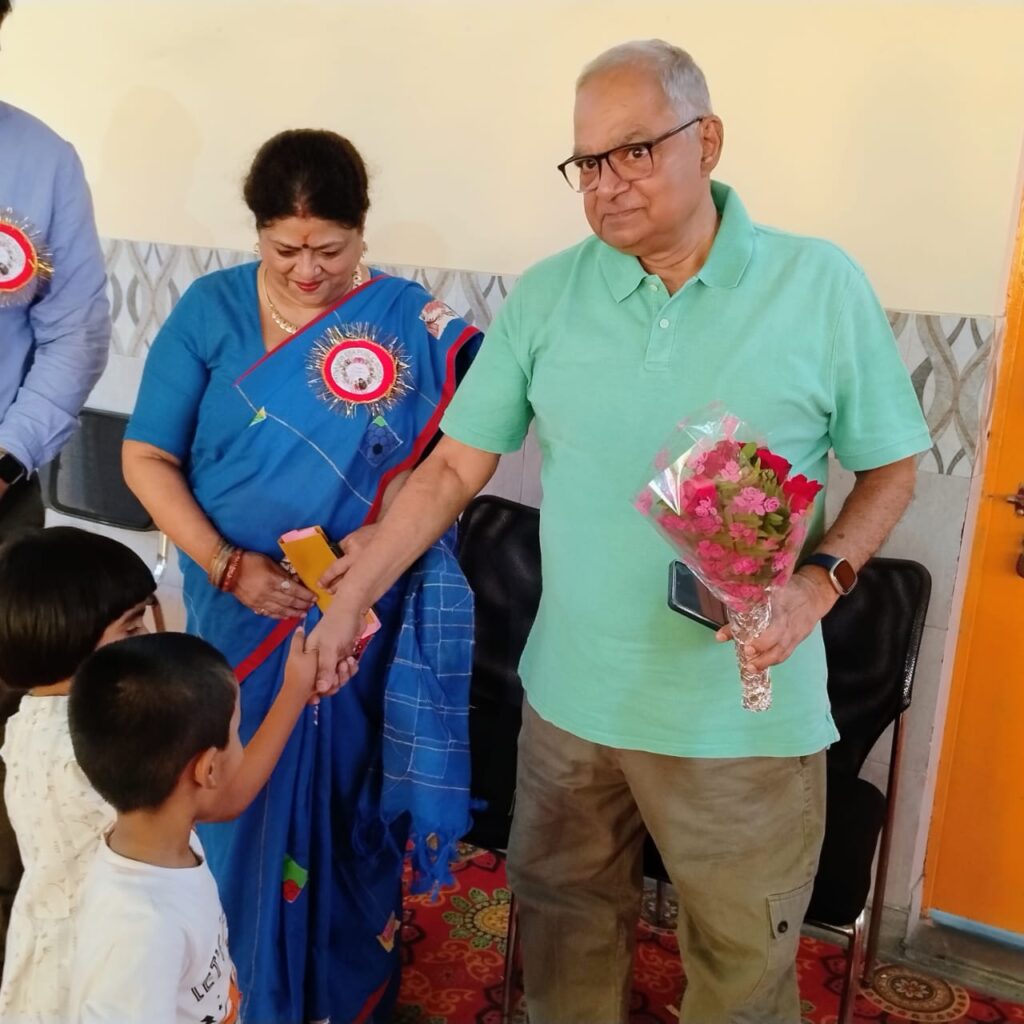 Director, principal, and students celebrating Mother’s Day at NEPS Patna.