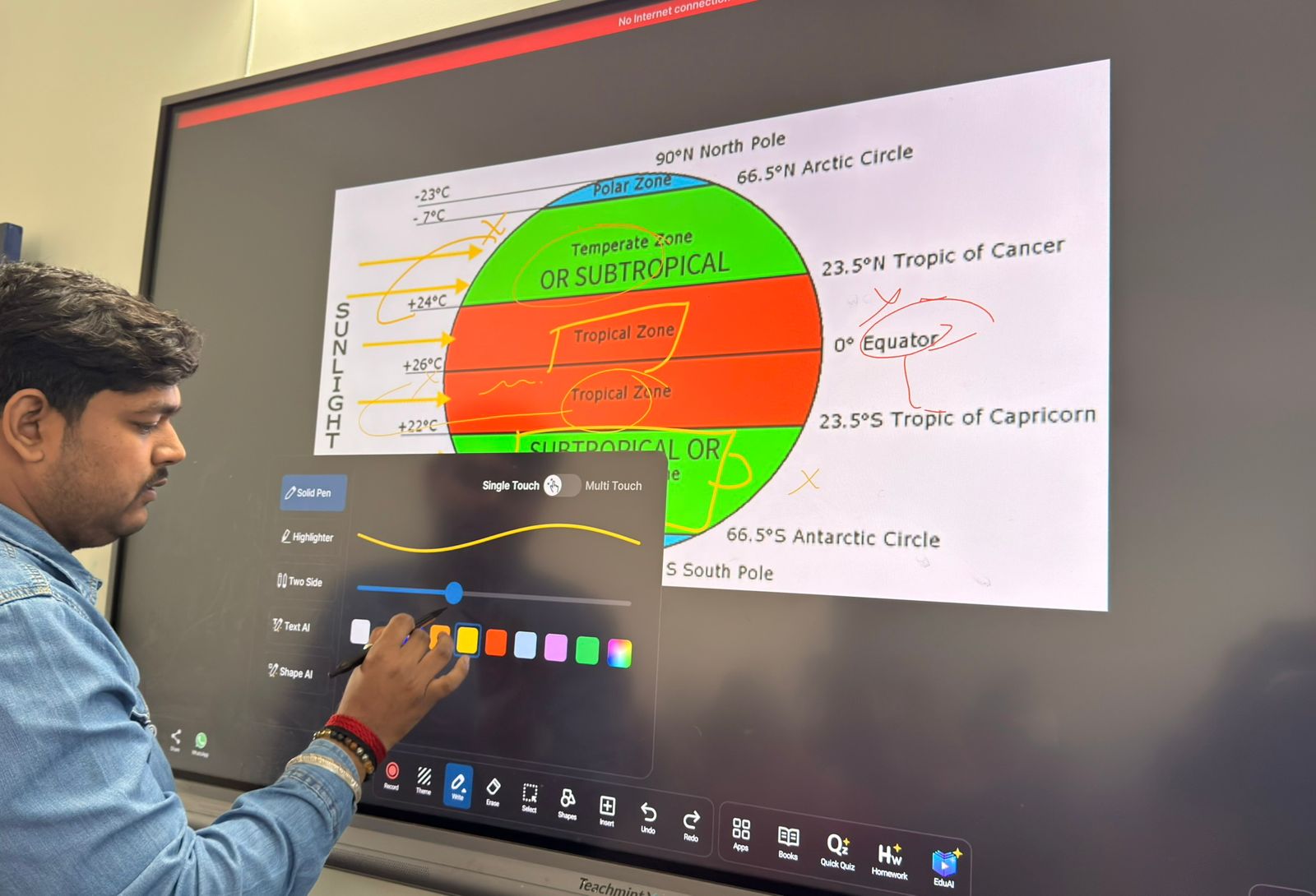 Digital smart classroom learning at New Era Public School