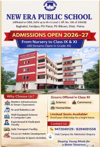 Admissions Open 2026–27 New Era Public School (NEPS) Patna
