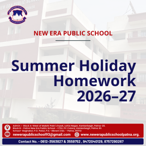 New Era Public School, Summer Holiday Homework 2026–27